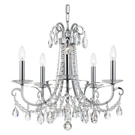 Crystorama Othello 5 Light Clear Crystal Polished Chrome Chandelier 6825-CH-CL-MWP